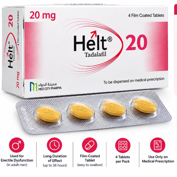 Helt Tadalafil 20 mg 4 Tablets - TabletStore.Pk
