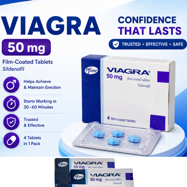 Viagra 50 mg Tablet 4pcs - TabletStore.Pk