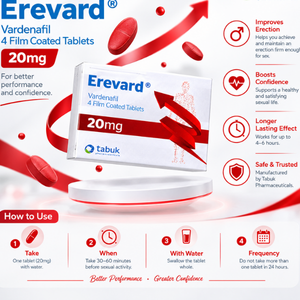 Erevard 20 MG 4 TAB - TabletStore.Pk