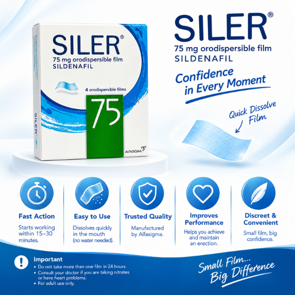 Siler 75 mg Orodispersible Film 4 pieces - TabletStore.Pk