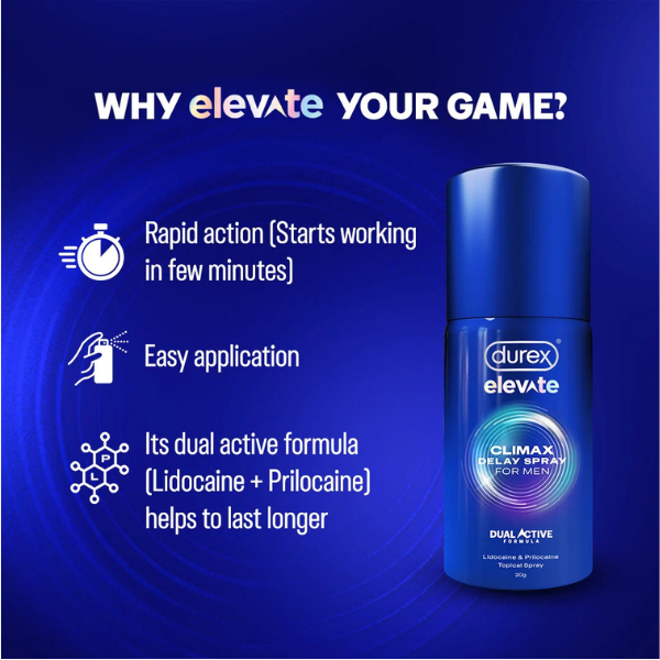 Elevate Climax Durex Delay Spray 20g - TabletStore.Pk
