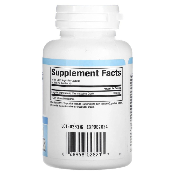 Natural Factors L-Arginine 500 mg - TabletStore.Pk