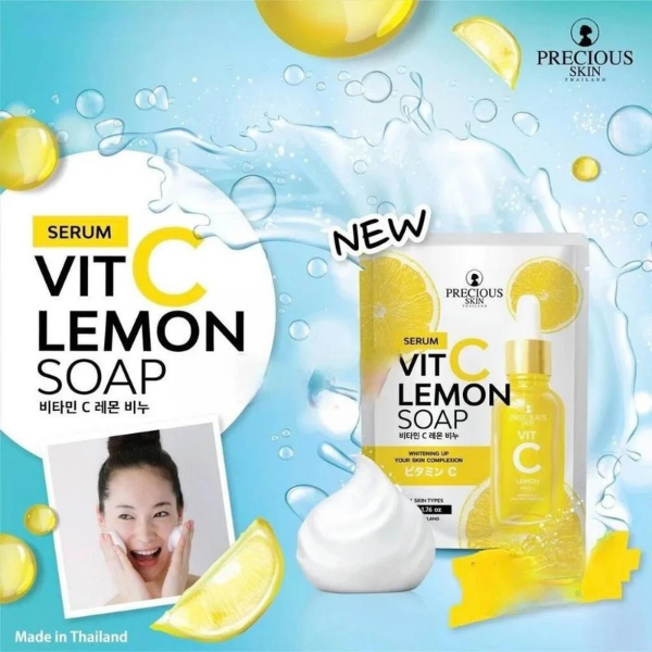 Vitamin C Lemon Whitening Serum Soap - TabletStore.Pk